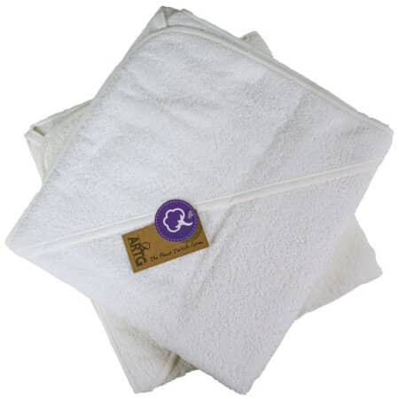 A&R Babiezz Baby Hooded Towel 1 White