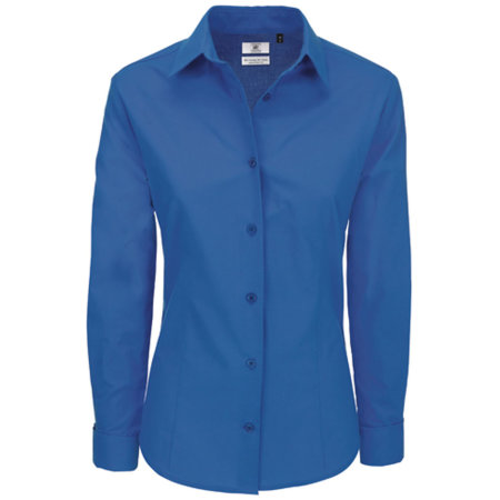 B&C Poplin Shirt Heritage Long Sleeve / Women Blue Chip