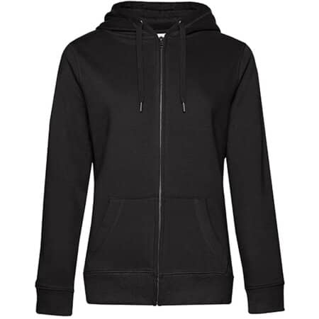 B&C QUEEN Zipped Hood Jacket /Women Black Pure