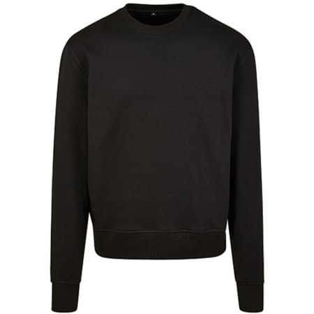 Build Your Brand Premium Oversize Crewneck Sweatshirt Black