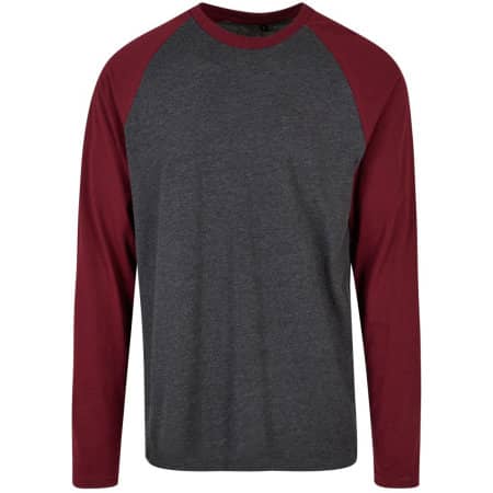 Build Your Brand Basic Men´s Contrast Raglan Longsleeve T-Shirt 