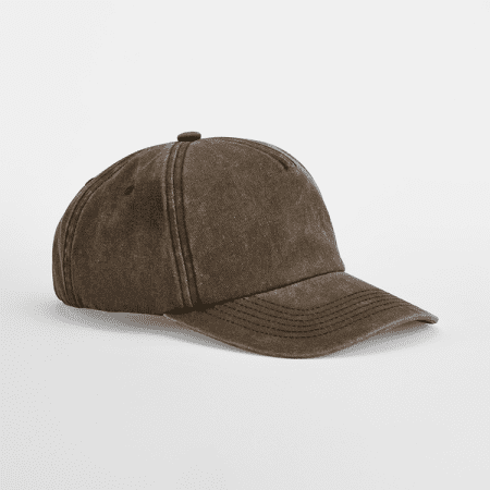 Beechfield Relaxed 5 Panel Vintage Cap Vintage Brown