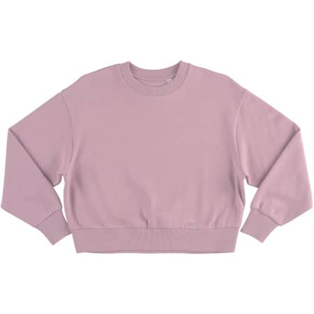 Continental Clothing Womens Heavy Crop Sweat Purple Rose