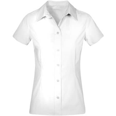 Promodoro Women`s Poplin Shirt Short Sleeve White