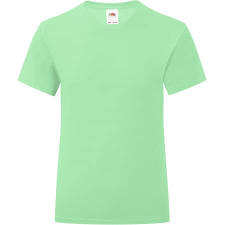 Fruit of the Loom Girls Iconic T Neo Mint