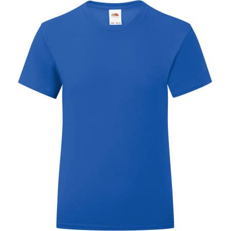 Fruit of the Loom Girls Iconic T Royal Blue
