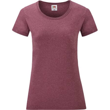 Fruit of the Loom Valueweight T Lady-Fit Heather Burgundy