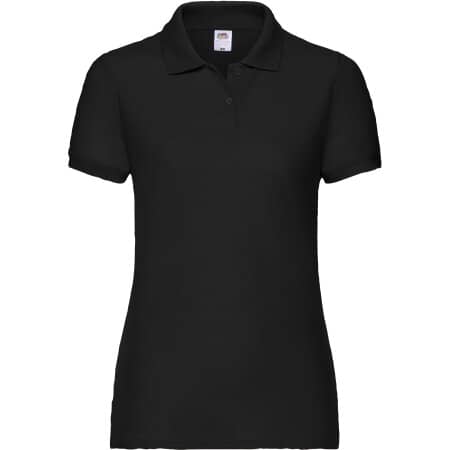 Fruit of the Loom 65/35 Polo Lady-Fit Black