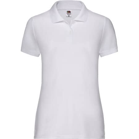 Fruit of the Loom 65/35 Polo Lady-Fit White