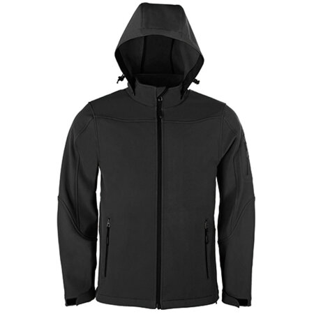 HRM Men´s Hooded Soft-Shell Jacket Dark Grey