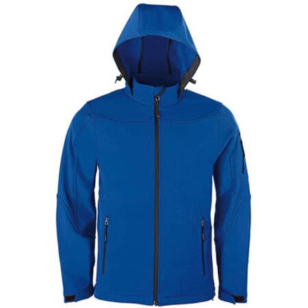HRM Men´s Hooded Soft-Shell Jacket Royal Blue