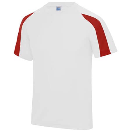 Just Cool Contrast Cool T Arctic White|Fire Red