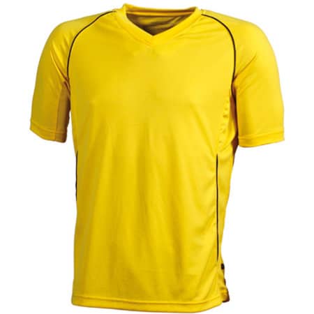 James+Nicholson Team Shirt Junior Yellow|Black