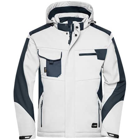 James+Nicholson Craftsmen Softshell Jacket -STRONG- White|Carbon