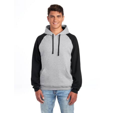 JERZEES Nublend® Colour-Block Raglan Hooded Sweatshirt 