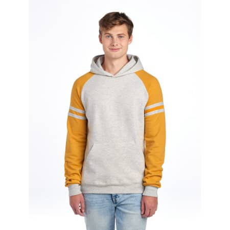 JERZEES Nublend® Varsity Colour-Block Hooded Sweatshirt 