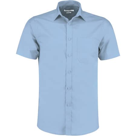 Kustom Kit Tailored Fit Poplin Shirt Short Sleeve 