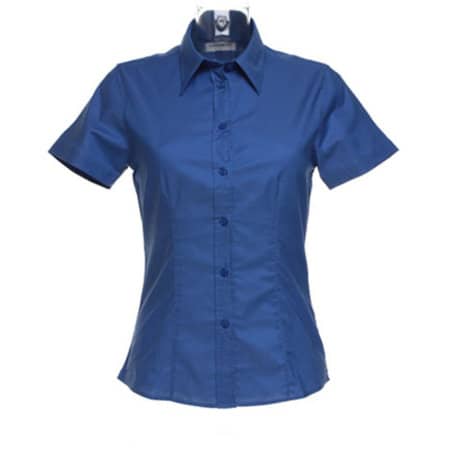 Kustom Kit Women`s Workwear Oxford Shirt Short Sleeve Italian Blue