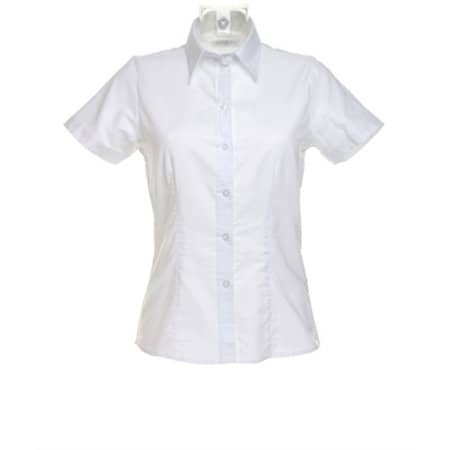 Kustom Kit Women`s Workwear Oxford Shirt Short Sleeve White