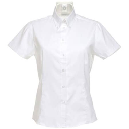 Kustom Kit Women`s Corporate Oxford Shirt Short Sleeve White