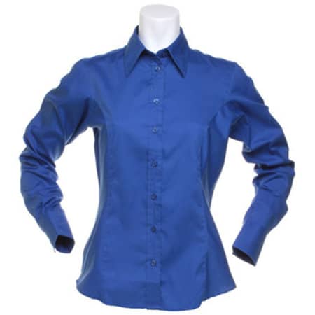 Kustom Kit Women`s Corporate Oxford Shirt Long Sleeve Royal
