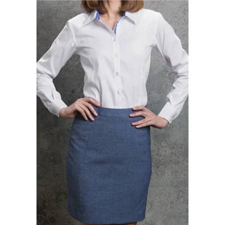 Kustom Kit Contrast Premium Oxford Shirt Long Sleev 