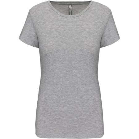 Kariban Kurzarm-Damen-T-Shirt mit Rundhalsausschnitt 