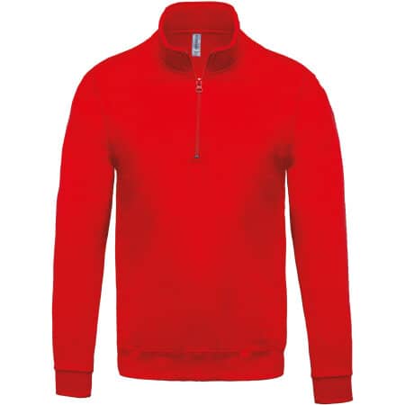 Kariban Sweatshirt 1/4-Reißverschluss Red