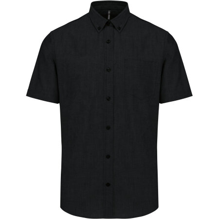 Kariban Herren Oxford Kurzarmhemd Black