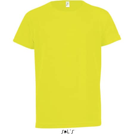 SOL´S Kids` Raglan Sleeved T-Shirt Sporty Neon Yellow