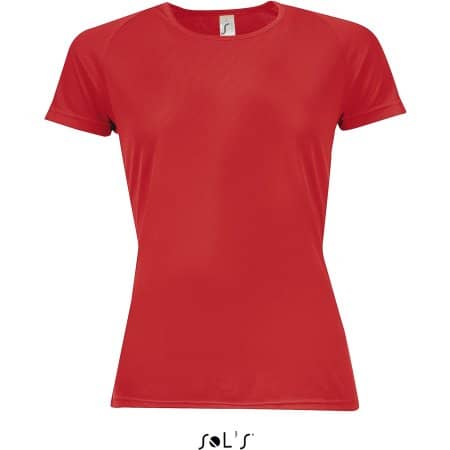 SOL´S Women`s Raglan Sleeves T Sporty Red