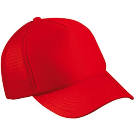 myrtle beach 5-Panel Polyester Mesh Cap Red