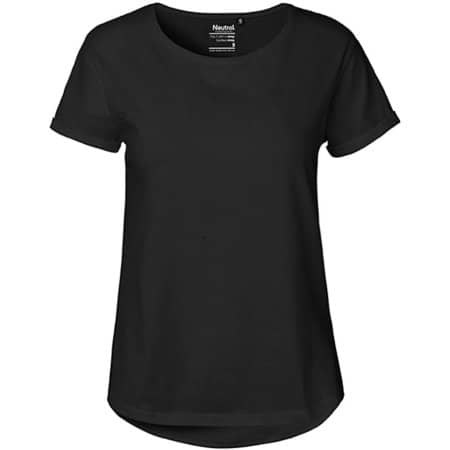 Neutral Ladies` Roll Up Sleeve T-Shirt Black