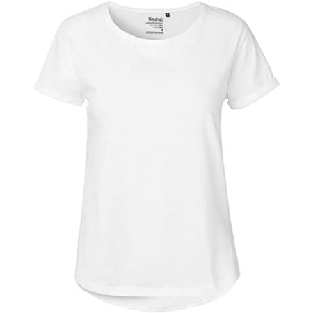 Neutral Ladies` Roll Up Sleeve T-Shirt White