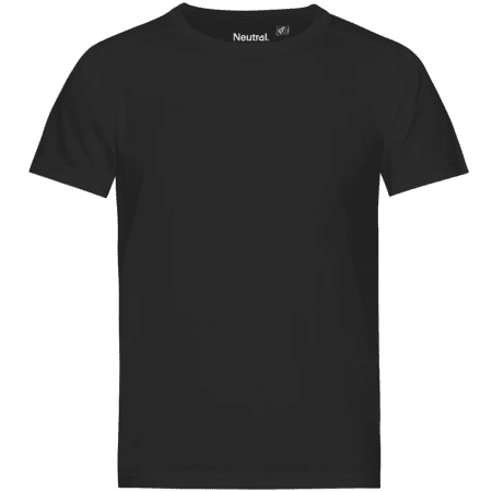 Neutral Recycled Kids Performance T-Shirt Black