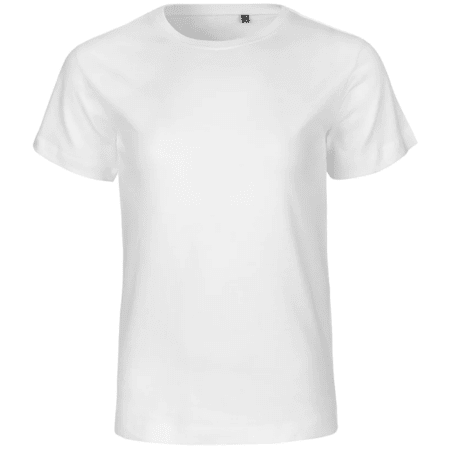Neutral Tiger Cotton Kids T-Shirt White