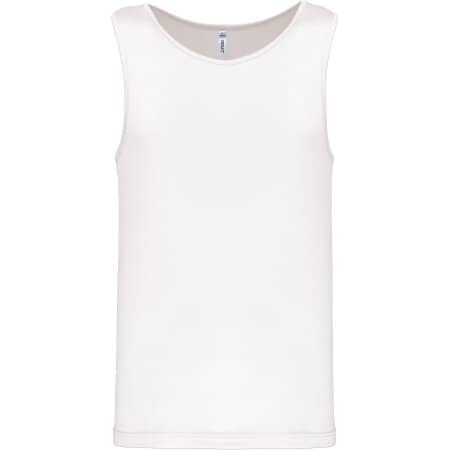 PROACT® Herren Basic Sport Funktionsshirt ärmellos - White 