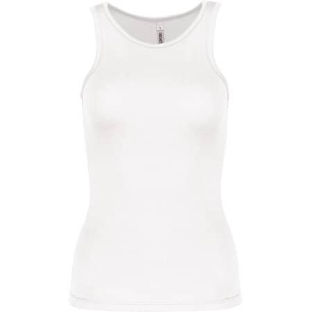 PROACT® Damen Basic Sport Funktionsshirt ärmellos - White 