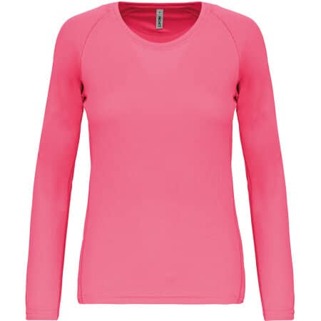 PROACT® Damen Basic Sport Funktionsshirt Langarm - Fluorescent 