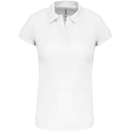 PROACT® Damen Sport Funktions-Poloshirt - White 
