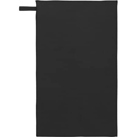 PROACT® Super saugfähiges Mikrofaser-Sporthandtuch - 50 cm x 30 cm Black