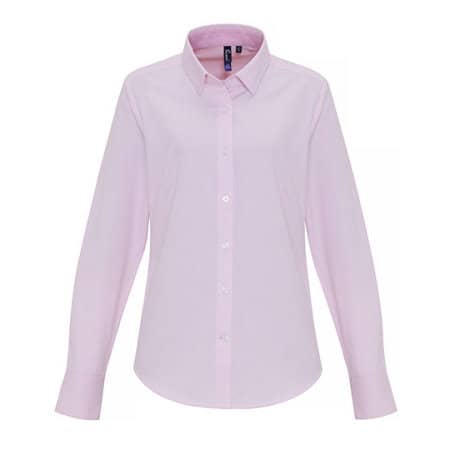 Premier Workwear Ladies Cotton Rich Oxford Stripes Shirt 
