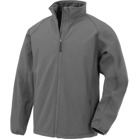 Result Recycled 2-Layer Printable Youth Softshell Jacket Grey