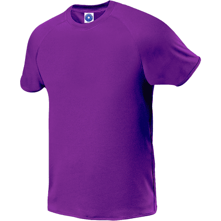 Starworld Men`s Sports and Performance T-Shirt Fluorescent Purple (Neon)