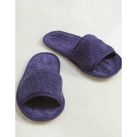 Towel City Classic Terry Slippers - Open Toe 