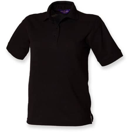 Henbury Ladies` 65/35 Classic Piqué Polo Shirt Black