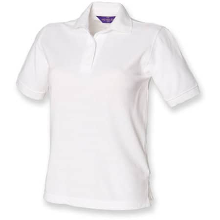 Henbury Ladies` 65/35 Classic Piqué Polo Shirt White