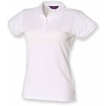 Henbury Ladies` Coolplus Wicking Polo Shirt White