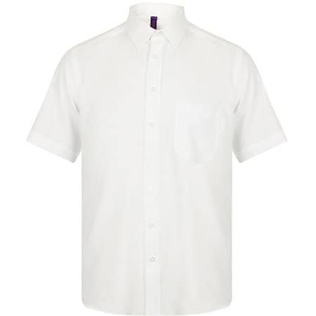 Henbury Men`s Wicking Short Sleeve Shirt White