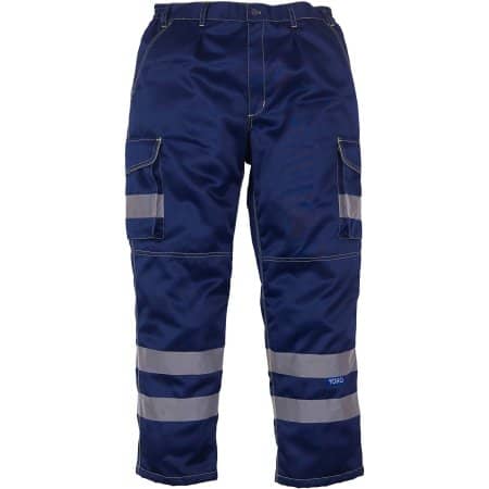 YOKO High Visibility Cargo Trousers with Knee Pad Pockets 